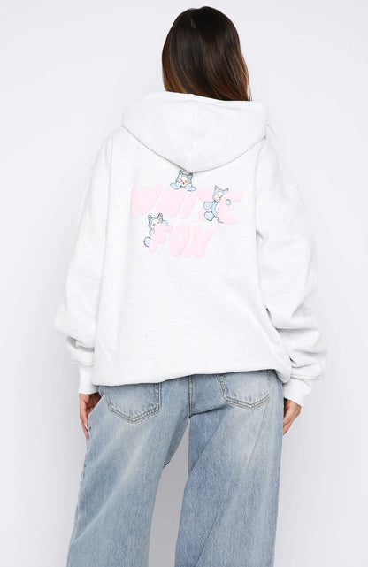 Bubbles Foxy Friends Oversized Hoodie Frosty