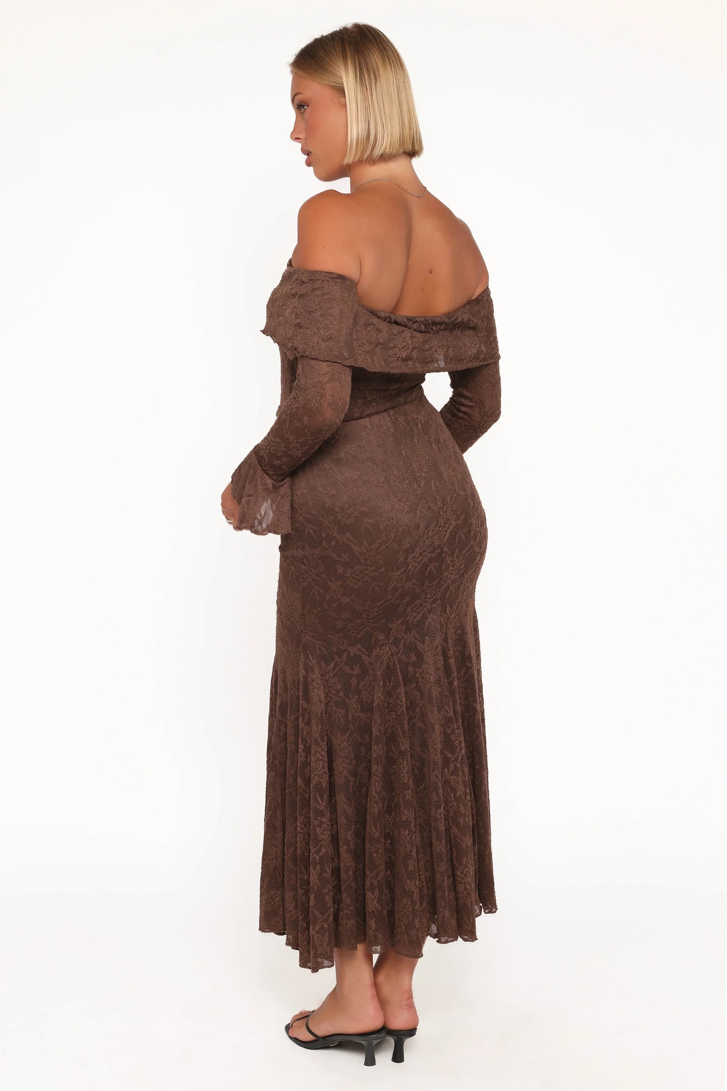 Bromley Lace Skirt Set Brown
