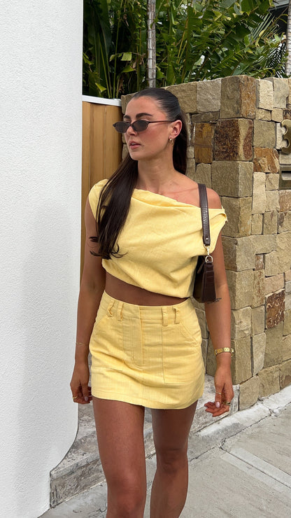 Charla Mini Skort Yellow