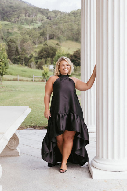 Soren Halterneck Midi Dress Black
