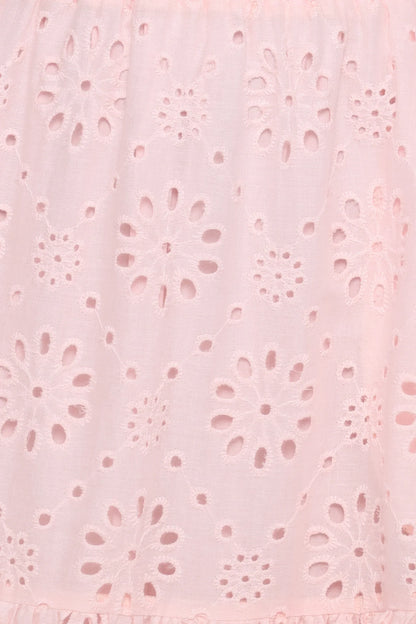 Angelina Skirt Set Pink Broiderie