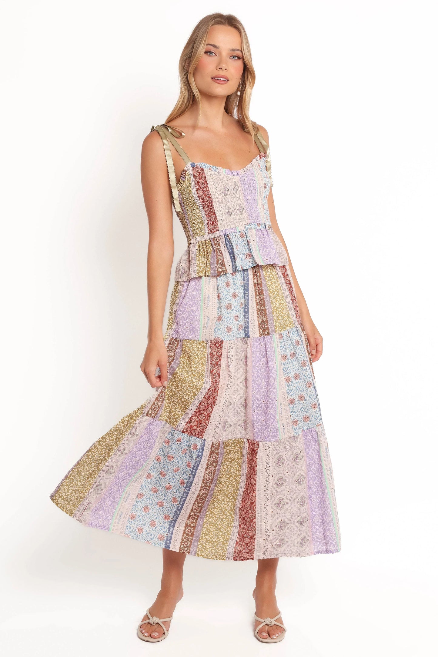 Petai Patchwork Maxi Skirt Botanic Multi