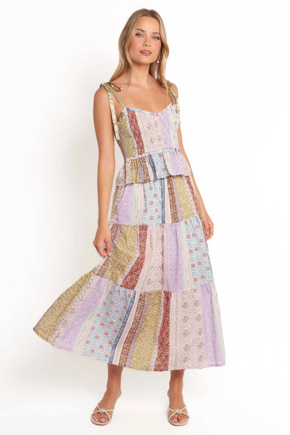 Petai Patchwork Maxi Skirt Botanic Multi