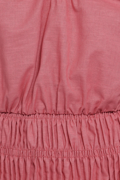 Lucilla Shirred Waist Top Petal Pink
