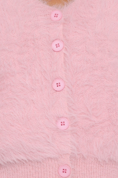 Evelin Cropped Cardigan Pink