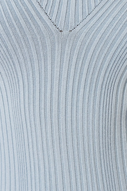 Mattie Long Sleeve Maxi Dress Blue Grey