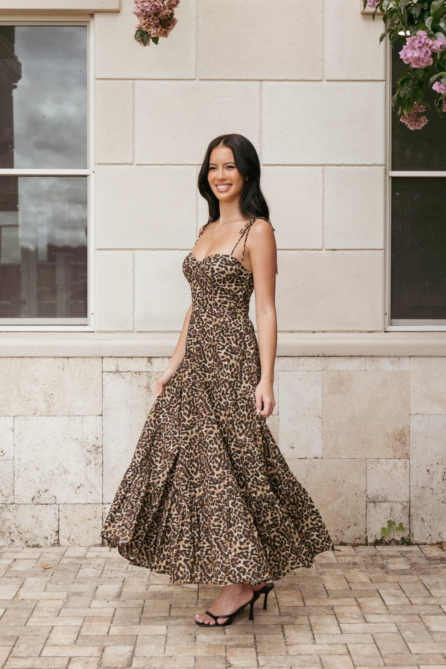Ayana Midi Dress Leopard