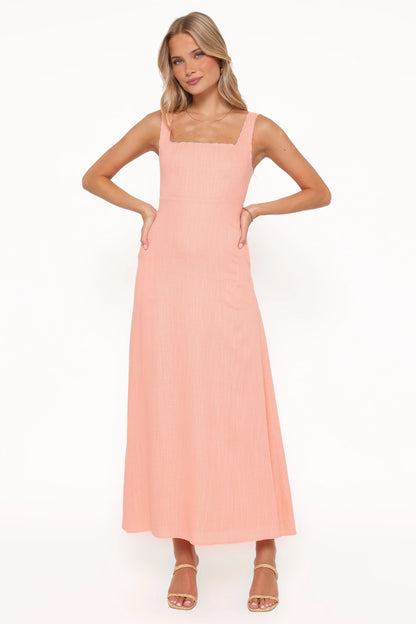 Amalie Maxi Dress Pastel Peach