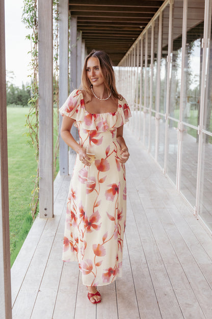 Kamie Maxi Dress Pink Floral