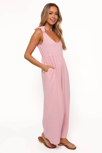 Ayla Linen Jumpsuit Pale Pink