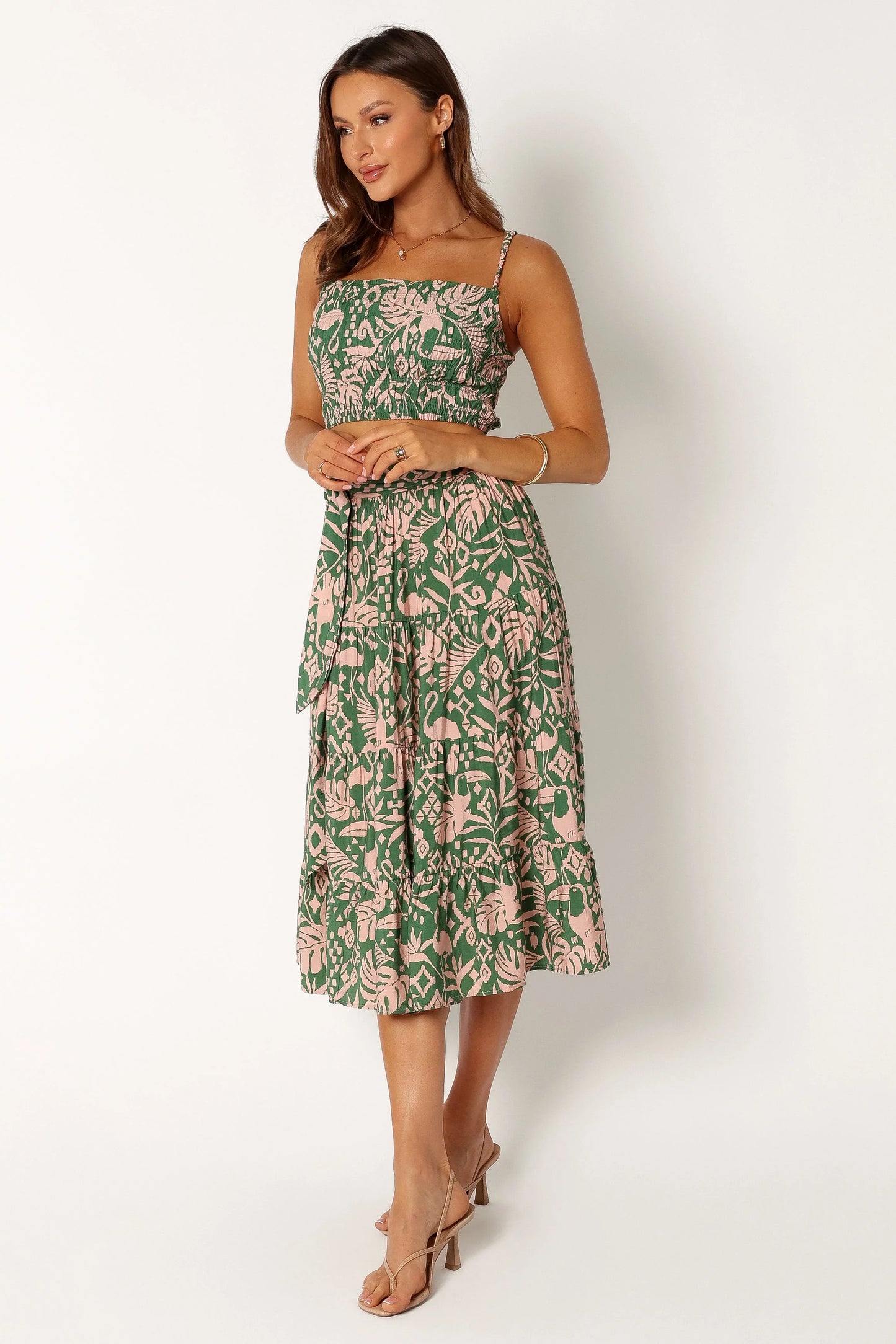 Lani Midi Skirt Green