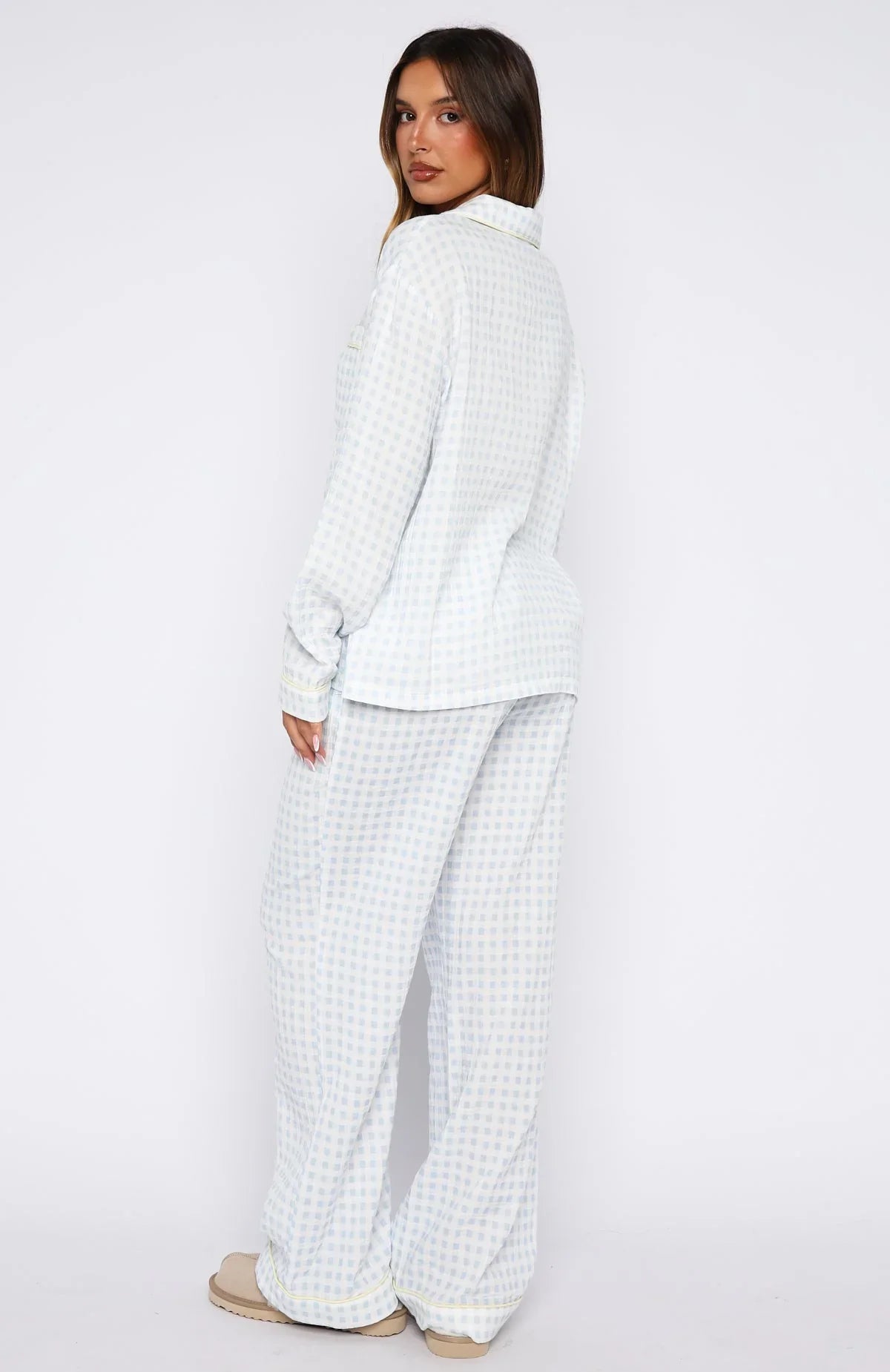 Shes Got This Pyjama Pants Sky Blue Gingham