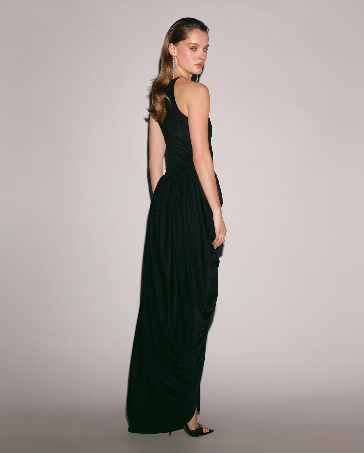 Black Elastic Maxi Dress