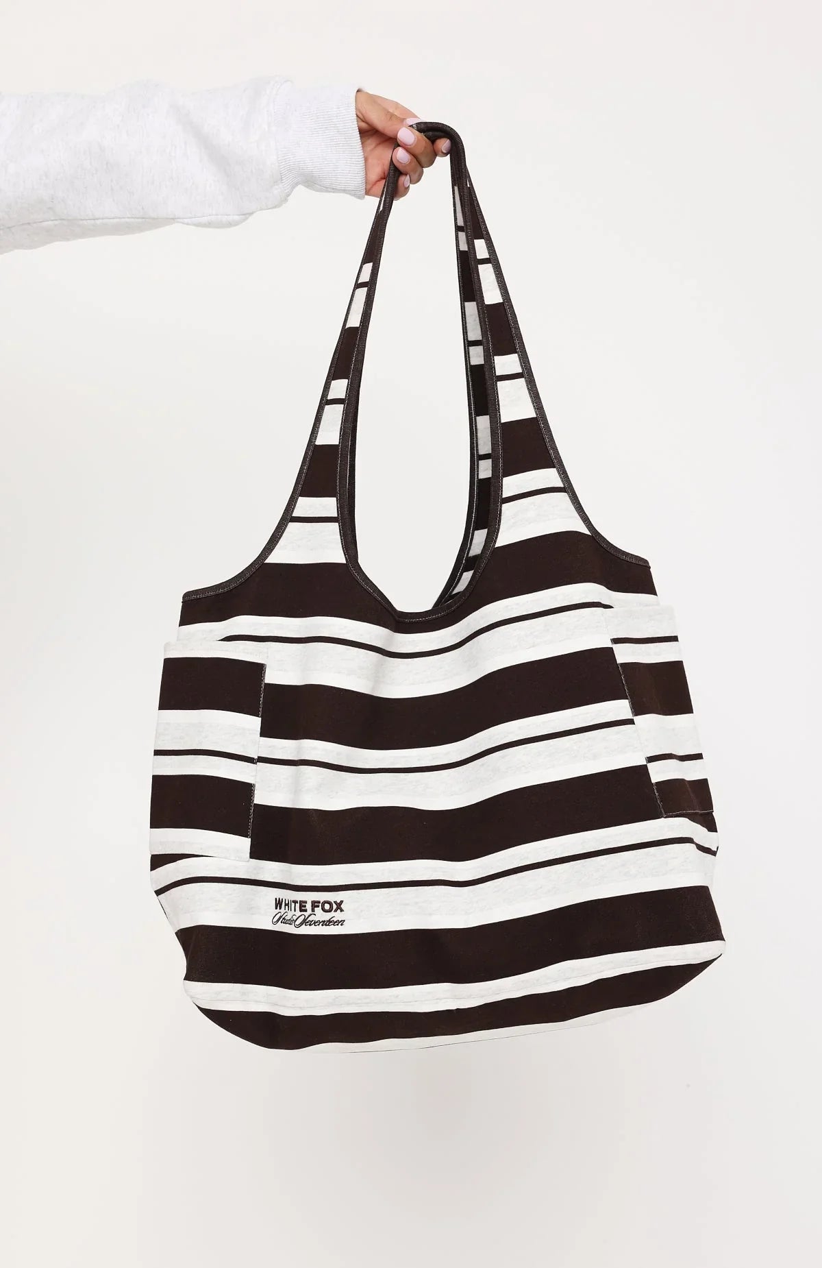 Studio 17 Jules Shoulder Bag Grey Marle Stripe
