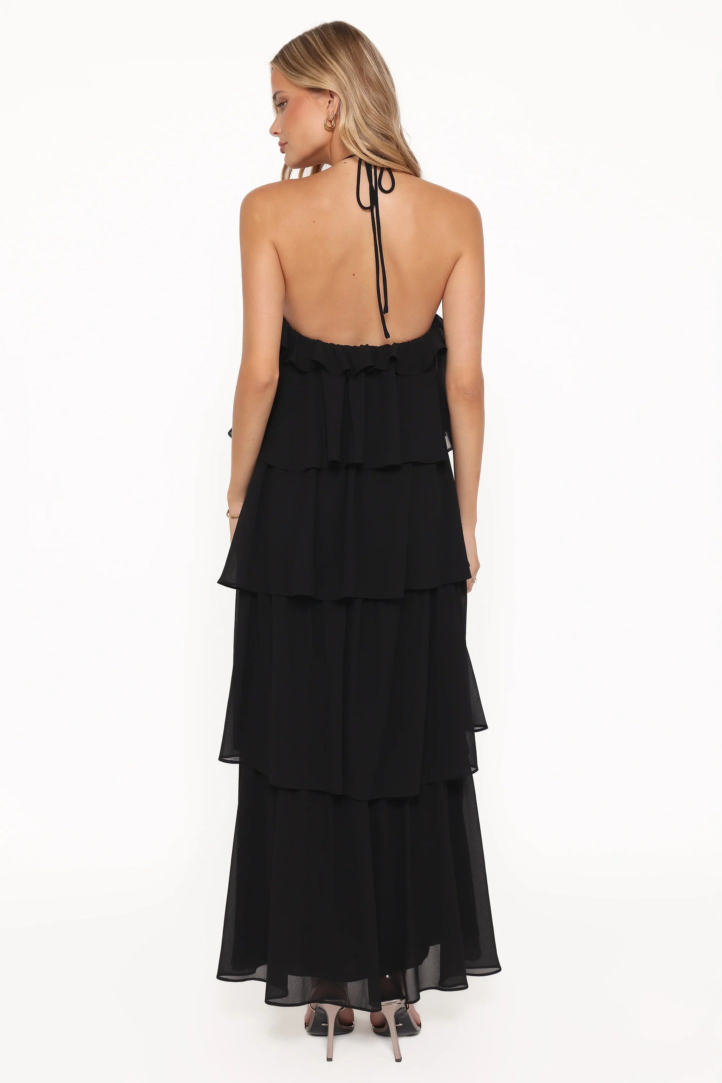 Chasity Halterneck Maxi Dress Black