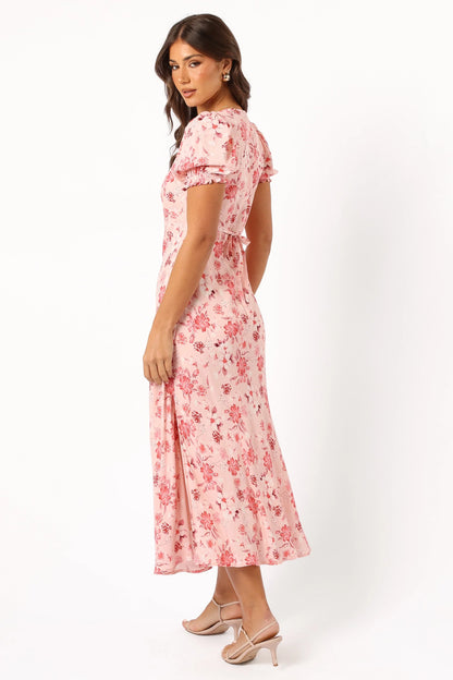 Sandra Midi Dress Blushed Garden