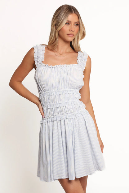 Lune Mini Dress Blue Stripe