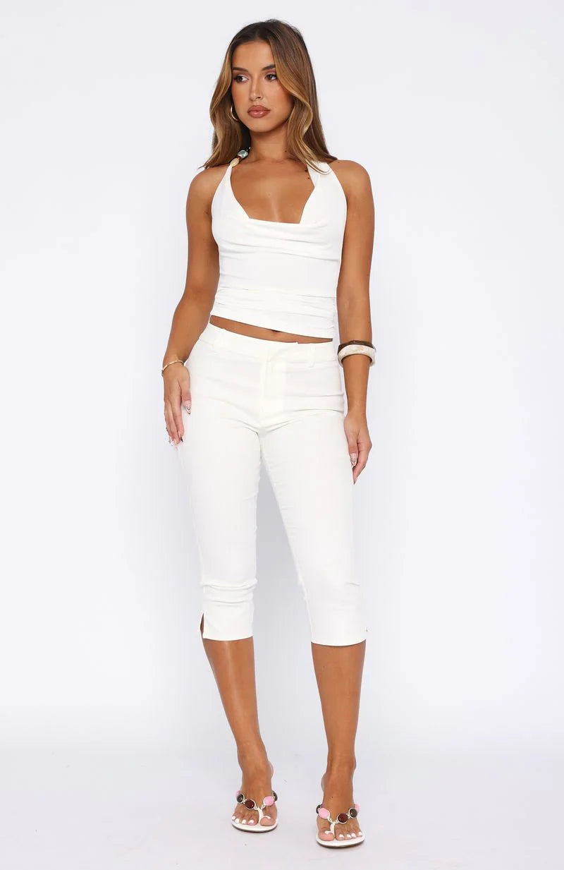 Day For It Capri Pants White