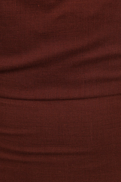 Kassie Off Shoulder Dress Chocolate Brown