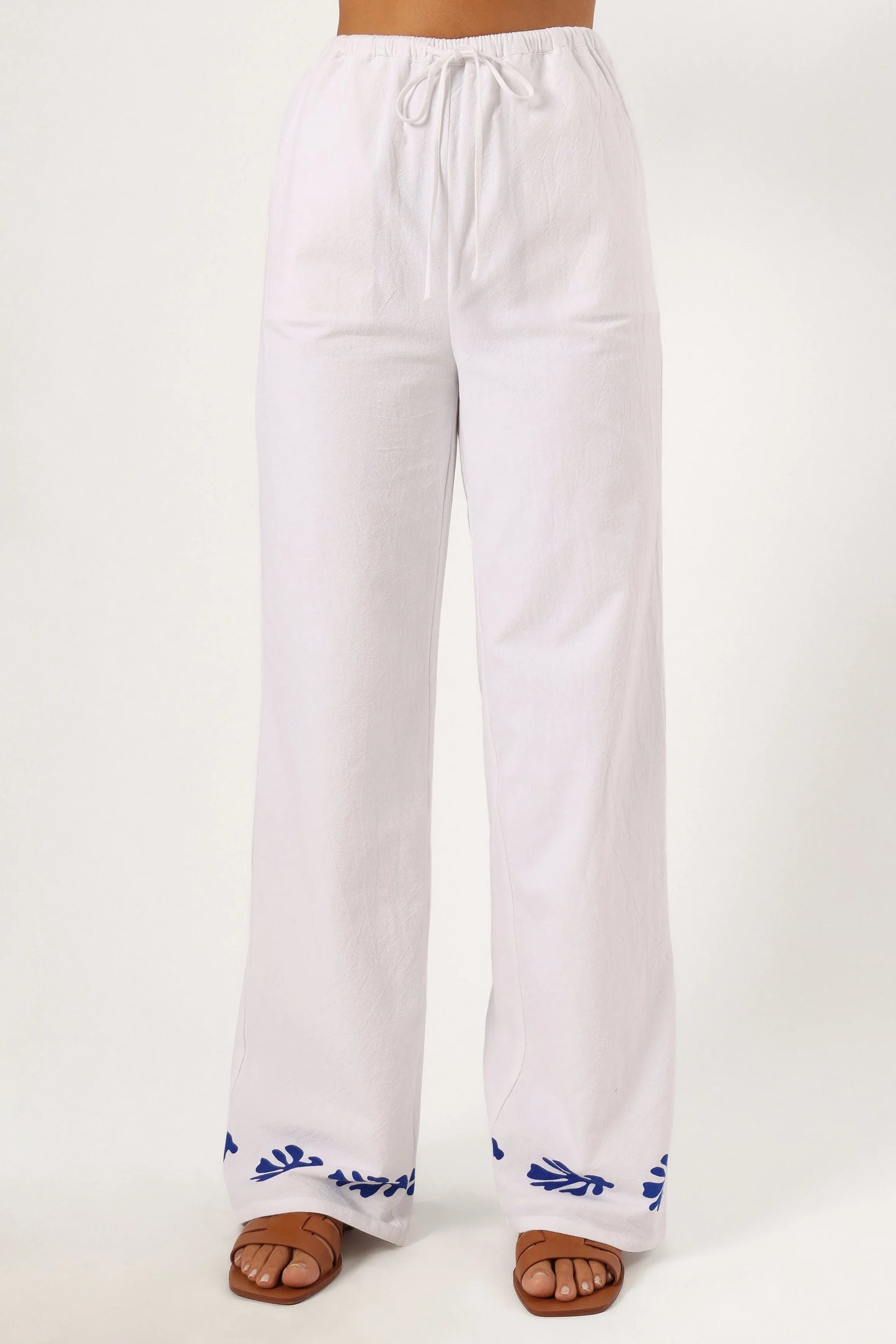 Amalia Pant White Blue