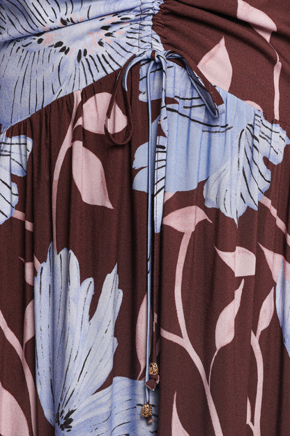 Annabella Maxi Dress Blue Poppies