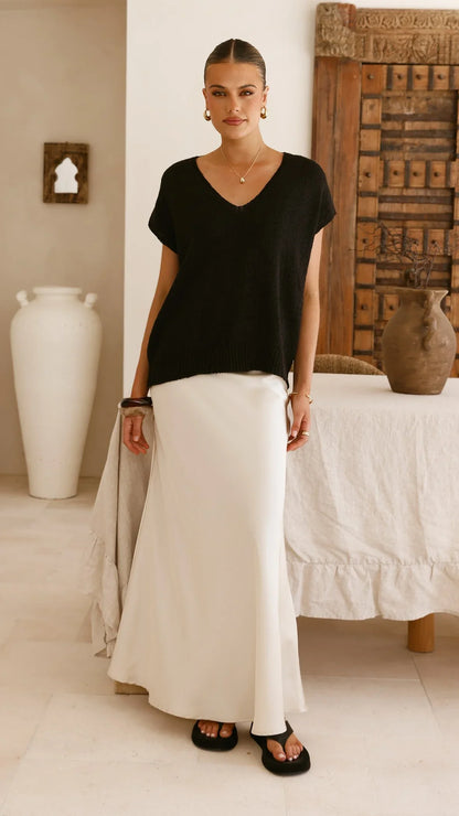 Stelaria Knit Top Black