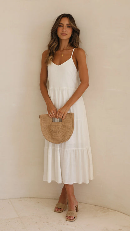 Zoey Midi Dress White
