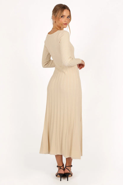 Alison Long Sleeve Maxi Dress Cream