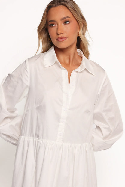 Carlotta Long Sleeve Mini Dress White