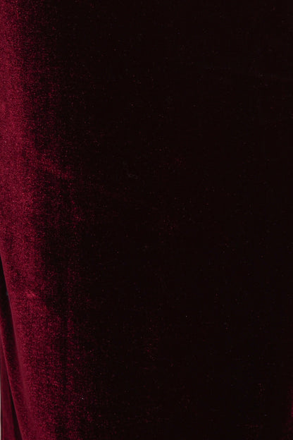 Hyatt Velvet Dress Burgundy