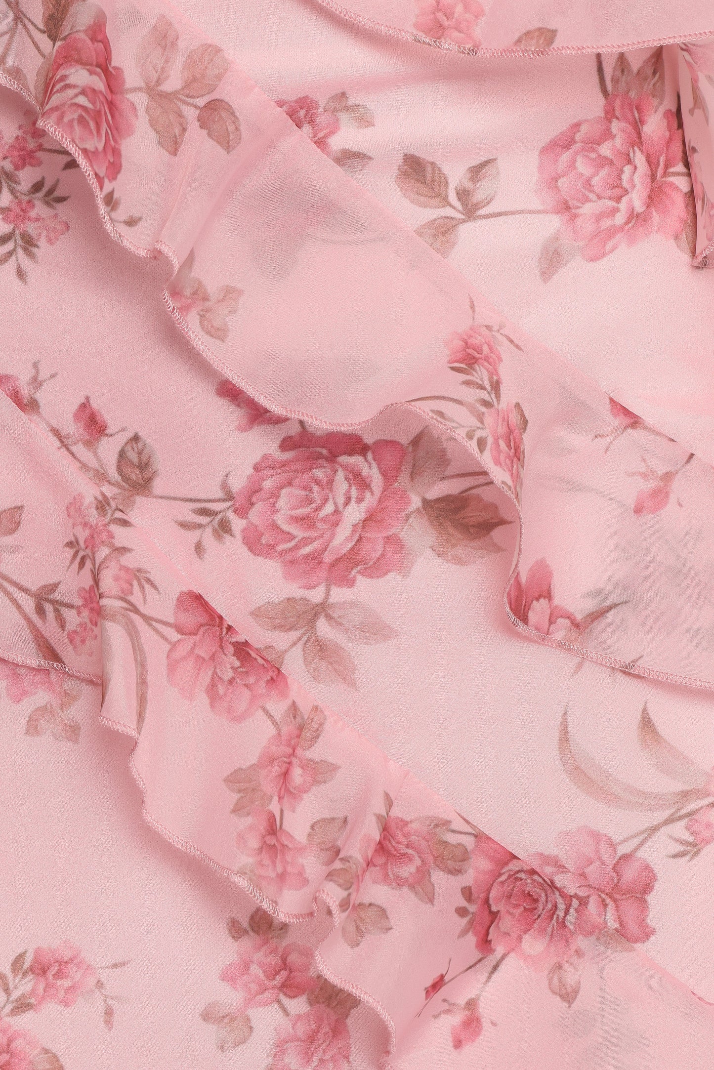 Ciao Ruffles Maxi Dress Pink Floral