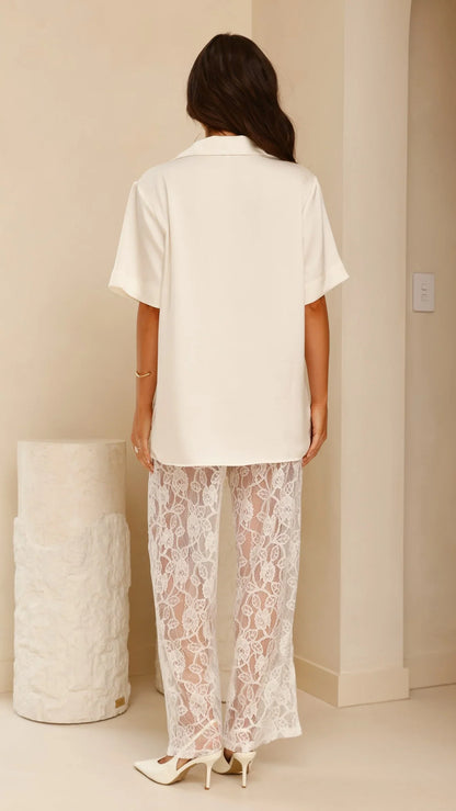 Baxter Pant White Lace