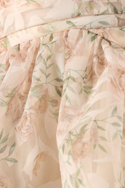 Leanna Tiered Mini Dress Rose Floral