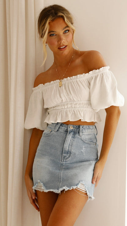 Tammy Mini Skirt Light Denim