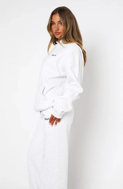 Match Your Words Oversized Hoodie Grey Marle