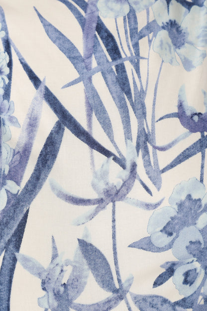 Sena Midi Dress Blue Floral