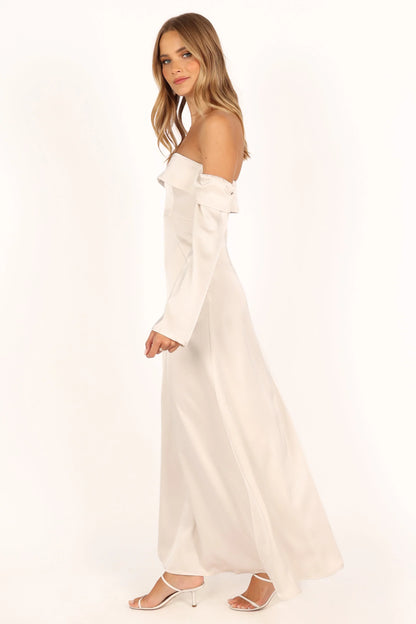 Gigi Off Shoulder Maxi Dress Cream