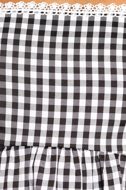 Isadora Top Black Gingham