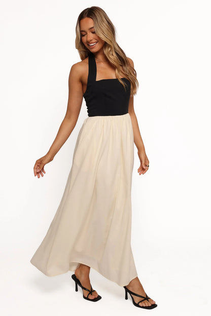 Jayden Maxi Dress Black Cream