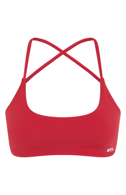 Shes Healthy Sports Crop Cherry Red