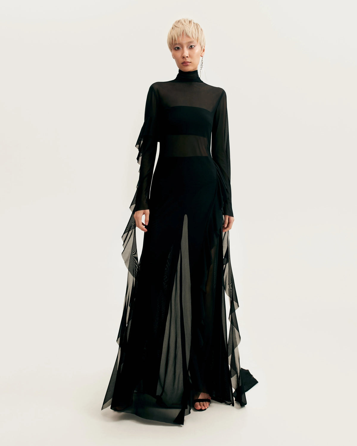 Chic sheer co ord set in black Xo Xo