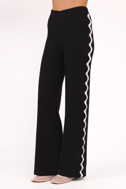 Vespa Knitted Pant Black White