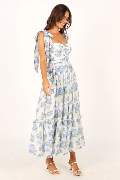 Floret Midi Dress Blue