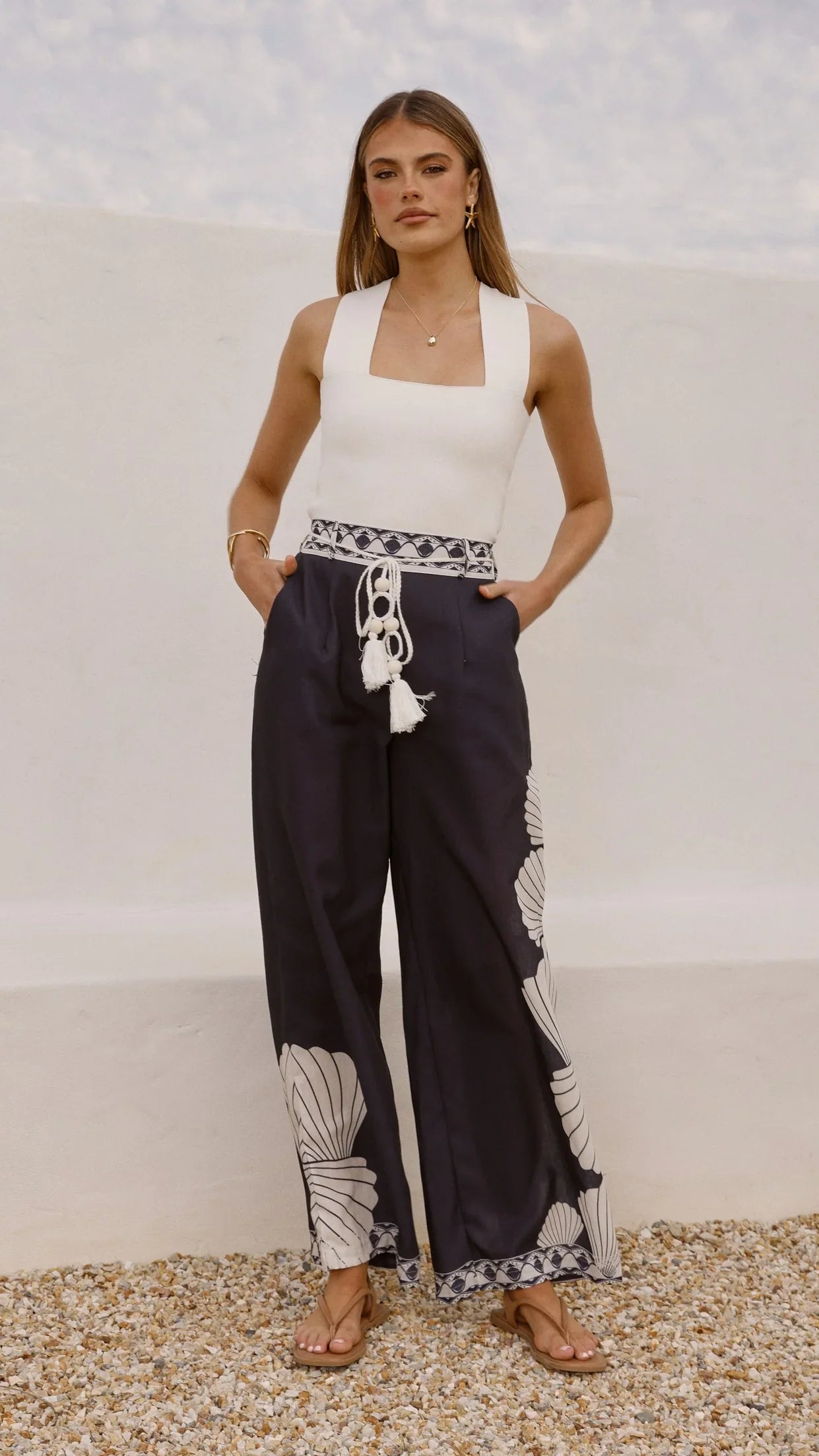 Tessa Wide Leg Pants Black