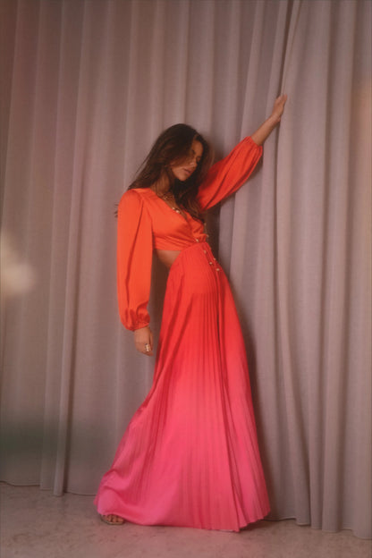 Krista Gradient Jumpsuit Red