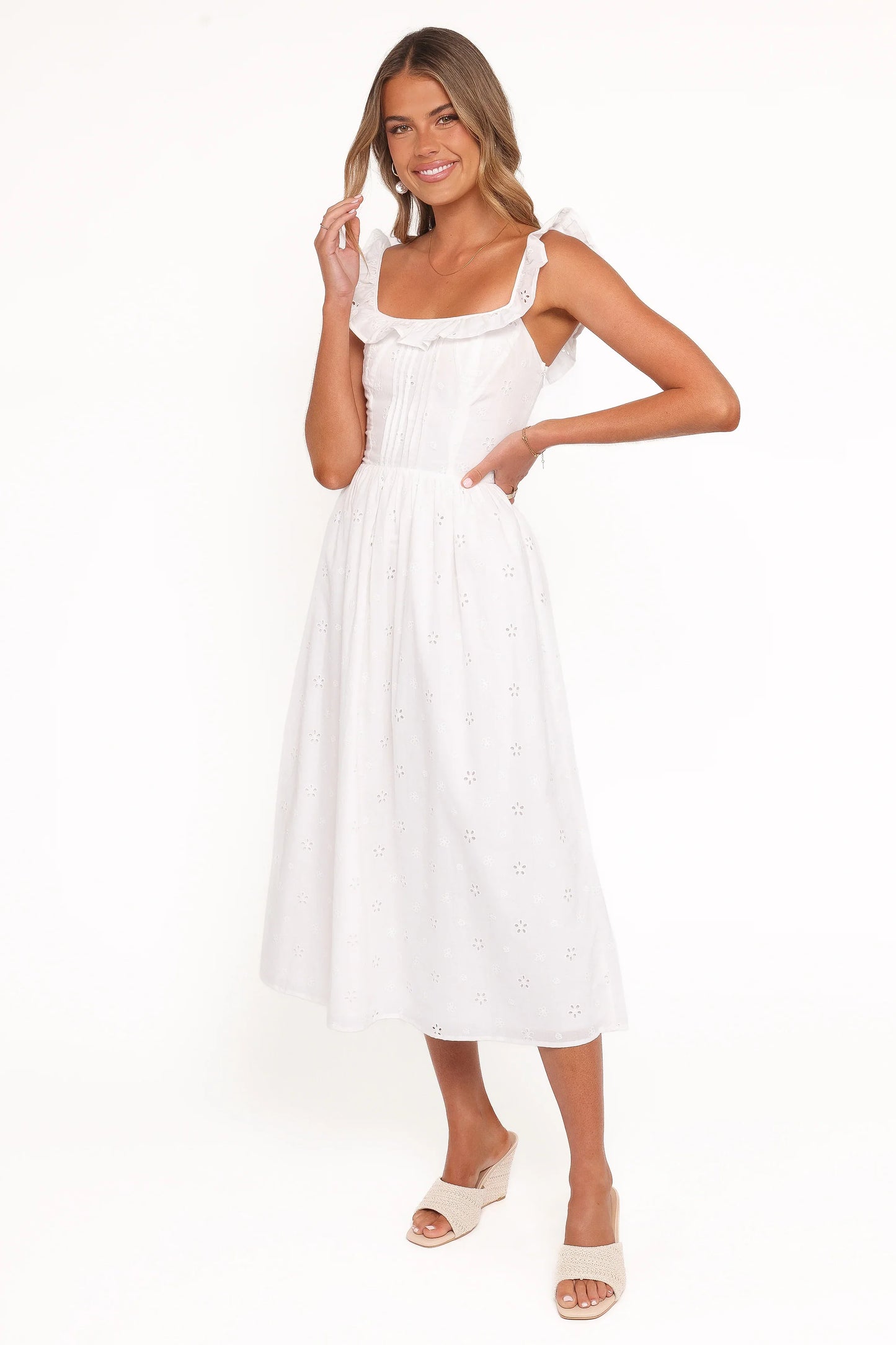 Ruella Midi Dress White