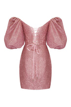 Rose Cute mini dress with doll sleeves