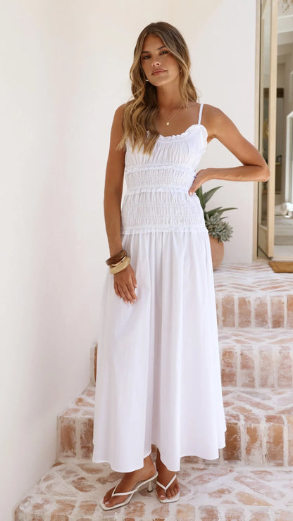 Vida Maxi Dress White