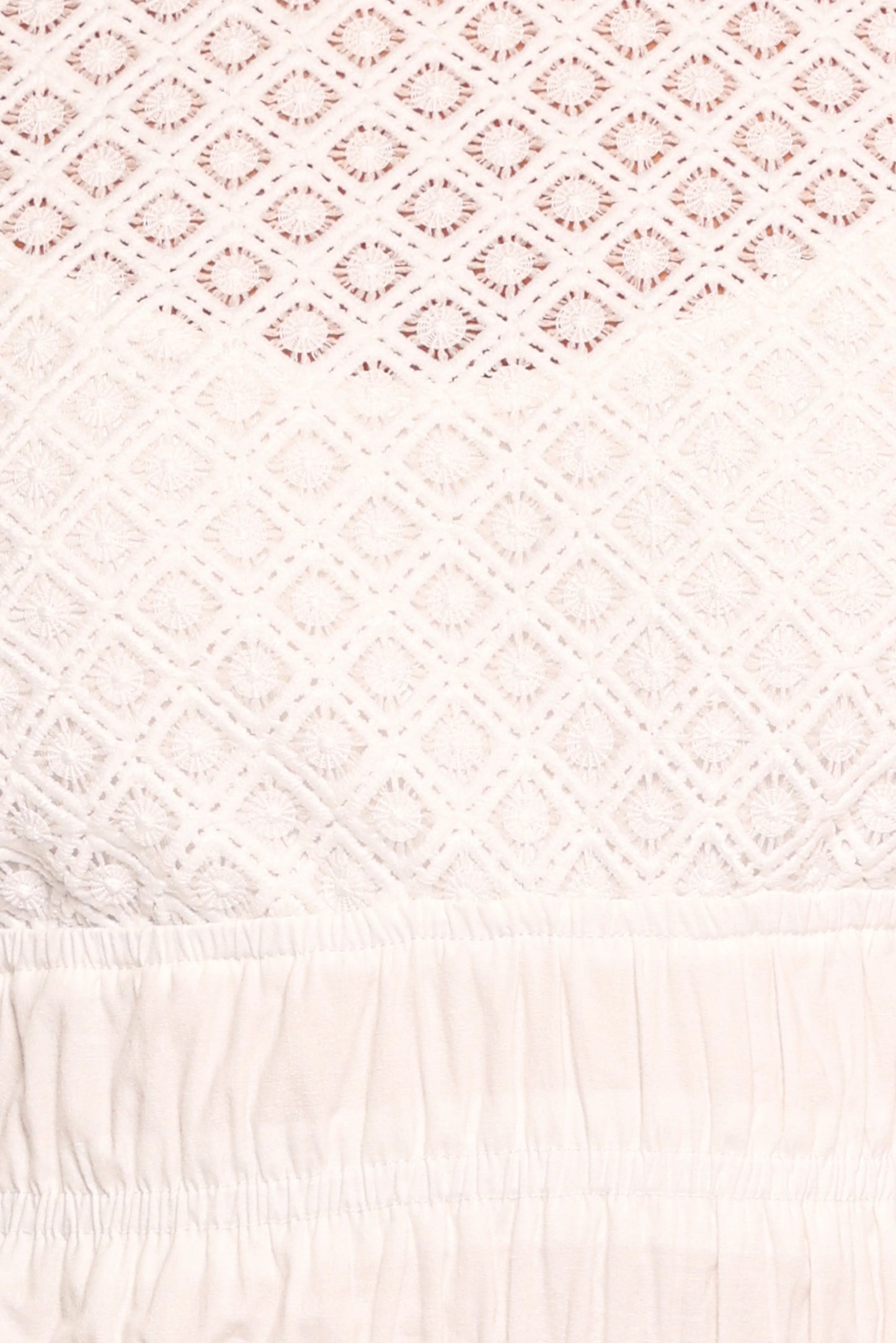Riven Shirred Top White