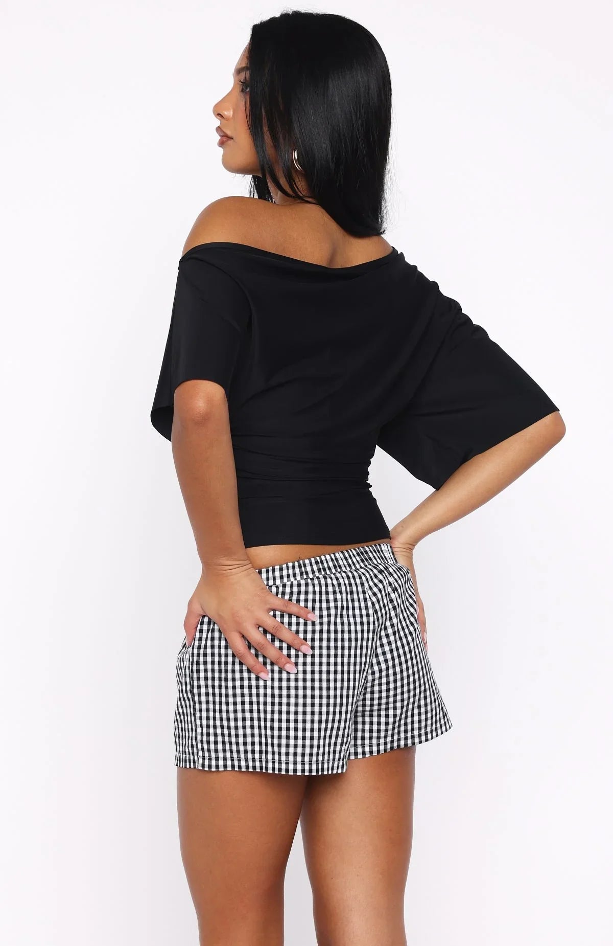 Marrakech Moments Cinched Waist Top Black